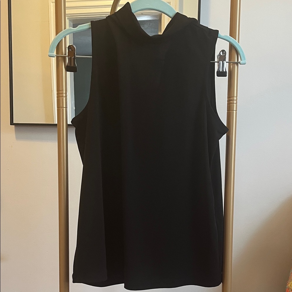 Banana Republic Black Sleeveless Mock Neck Camisole
